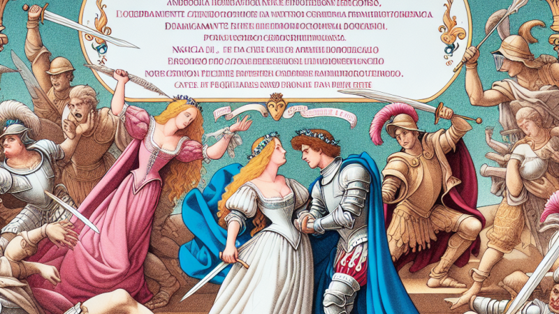 Analisi del Canto Primo dell'Orlando Furioso di Ludovico Ariosto: Sintesi del Contenuto dalla Quinta alla Nona Ottava e Riflessioni sulle Figure di Angelica e Bradamante