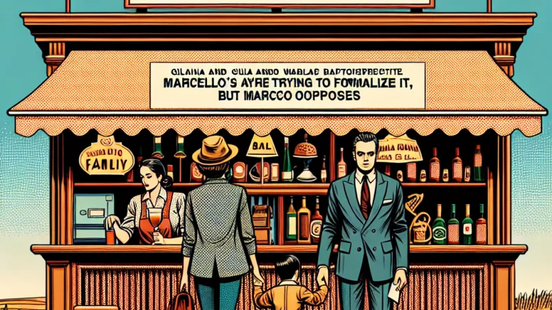 Analisi del caso giuridico: Il bar di Marco e il coinvolgimento della moglie Giuliana e del figlio Marcello