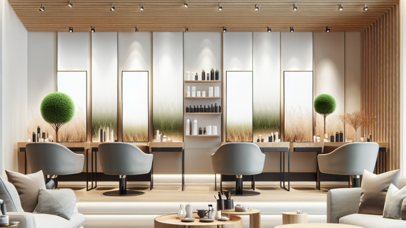 Area di accoglienza con tisaneria e consulenza tecnica professionale per parrucchieri