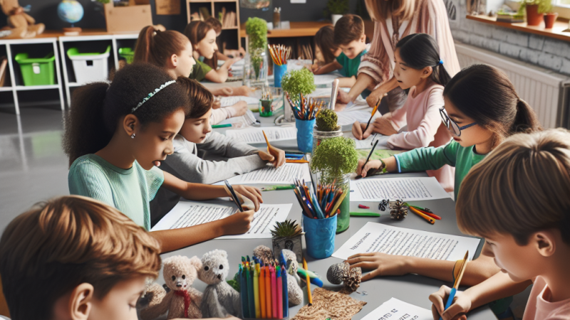 Attività cooperativa in caviardage per la Giornata Mondiale della Terra in una classe quinta primaria