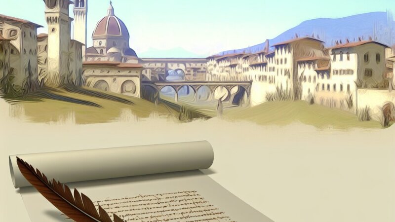 Breve testo su Dante Alighieri con sequenza descrittiva