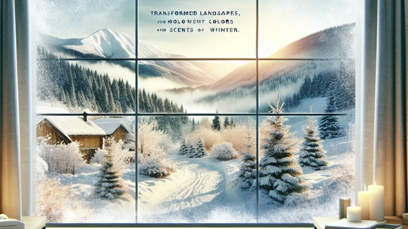 Colori e profumi dell'inverno: descrizione di ciò che si vede e si percepisce aprendo la finestra della propria camera al mattino.