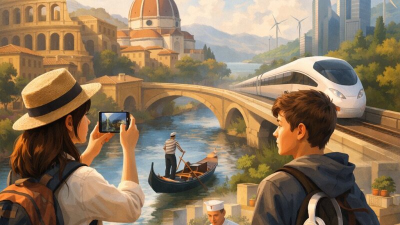 Come si collega il turismo tra tradizione e modernità?