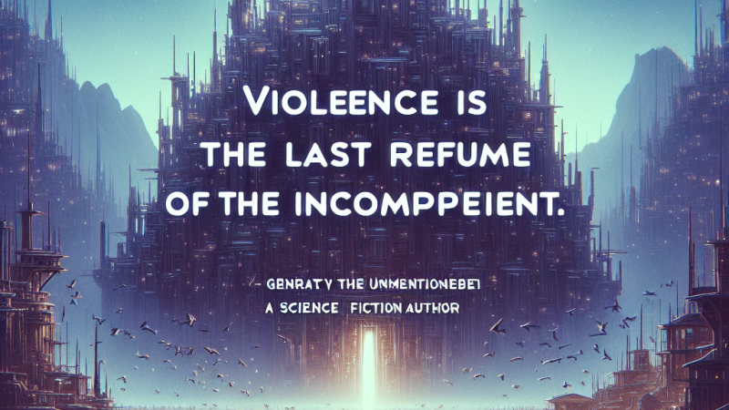 Commenta il seguente pensiero di Isaac Asimov: 'La violenza è l'ultimo rifugio degli incapaci'
