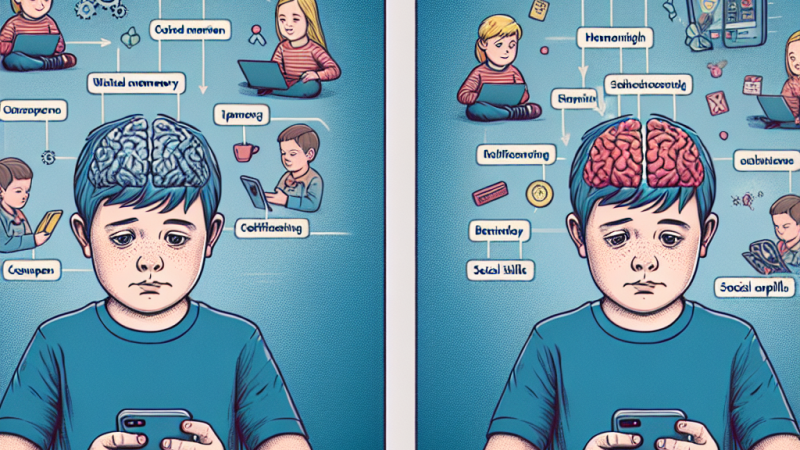 Conseguenze cognitive dell'uso dei dispositivi tecnologici sui bambini.