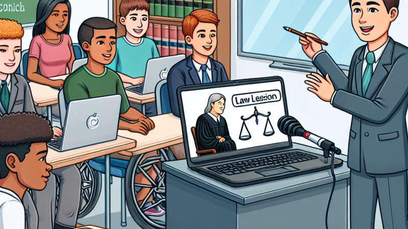 Crea una lezione di diritto per il triennio della scuola secondaria di secondo grado con Powtoon, includendo un alunno con lieve ritardo mentale