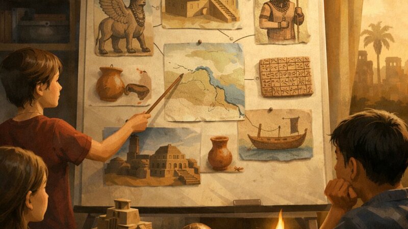 Creare un'idea con flipchart sui popoli mesopotamici