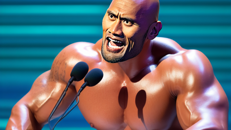 Creazione di un discorso meme a tema The Rock