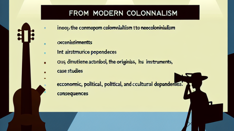 Dal colonialismo moderno al neocolonialismo: origini e conseguenze