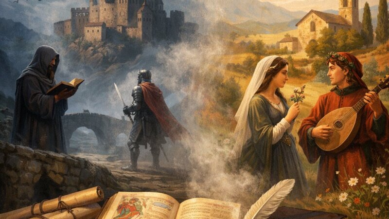 Dal'Indovinello Veronese allo Stilnovismo: Analogie e Differenze tra le Correnti Letterarie Medievali