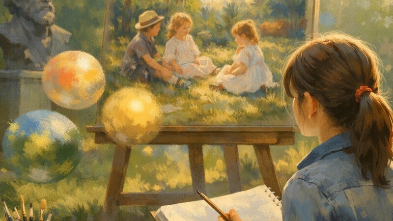 Descrizione del dipinto 'Pomeriggio dei bambini' di Renoir