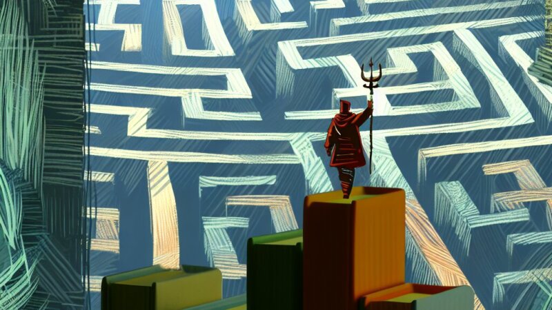 Descrizione del labirinto in cui il re degli Arabi è rinchiuso: forma e caratteristiche architettoniche