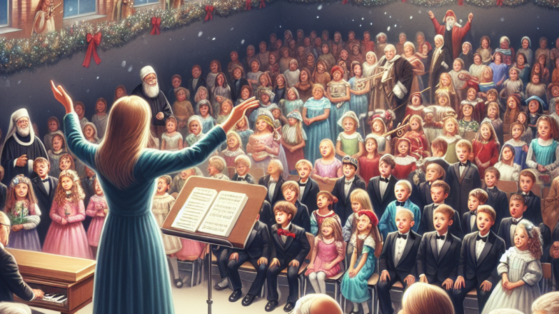 Discorso di presentazione di un concerto di Natale realizzato da bambini, diretto dalla maestro Giovanna Mazzarone: Benvenuto, presentazione dei brani e ringraziamenti a bambini, genitori, presenti, autorità e al sacerdote Don Antonio Bertoc