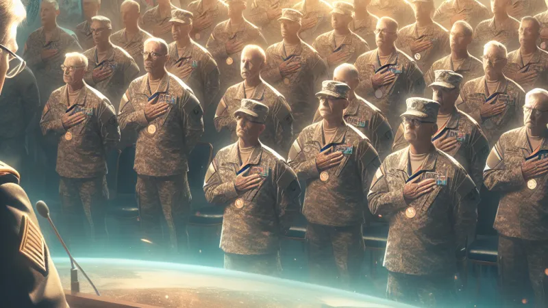 Discorso sul cambio del Comandante: Ringraziamenti per quanto fatto e la conclusione del servizio. Un'azione di comando esemplare come discusso nell'ultimo convegno e in occasione della festa del corpo. Sempre incarichi di grande responsabilità di fronte