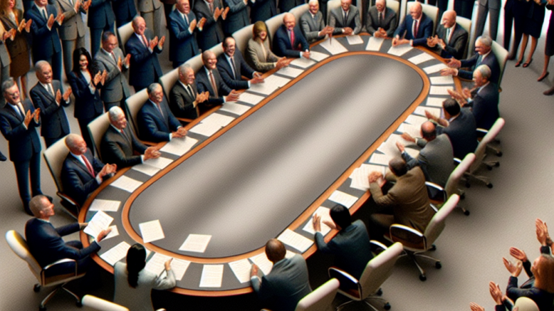 Dopo un'approfondita discussione, il consiglio di amministrazione vota favorevolmente per la firma del contratto d'affitto