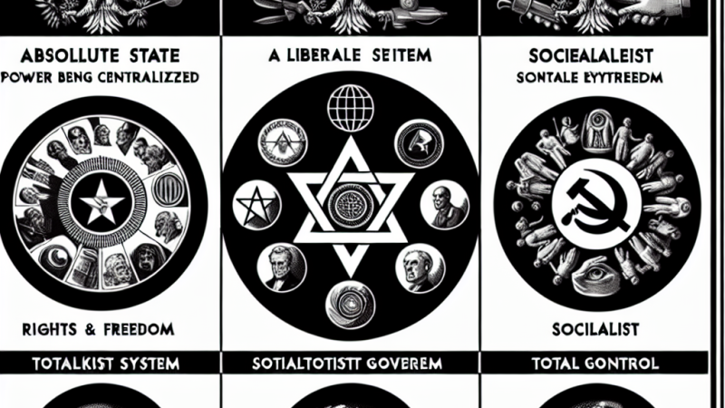 Forme di governo: stato assoluto, liberale, socialista, totalitario