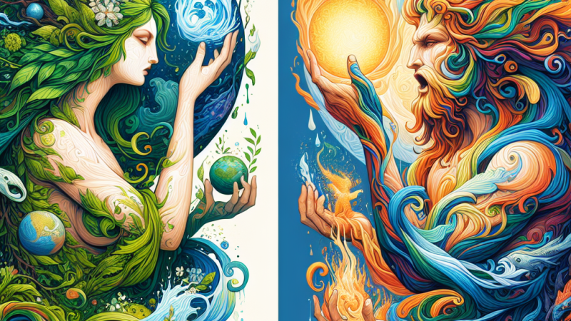 Gaia ed Elios: i due protagonisti di un mito inventato.