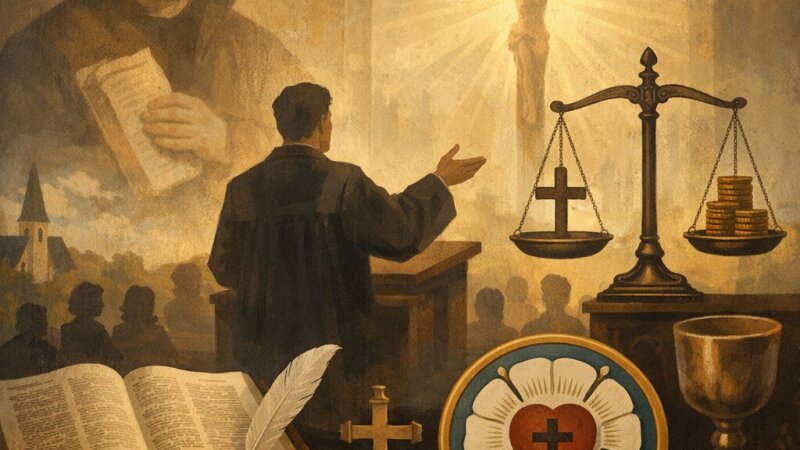 Generare un sermone luterano sulla giustificazione per fede pronunciato durante la liturgia domenicale: guida dettagliata in sezioni