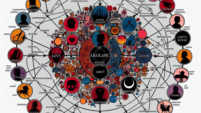 Generazione di una mappa schematica sui temi ricorrenti all'interno dell'Orlando Furioso nei vari canti: un elenco