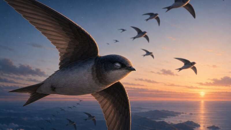 Gli uccelli che dormono in volo: come ci riescono