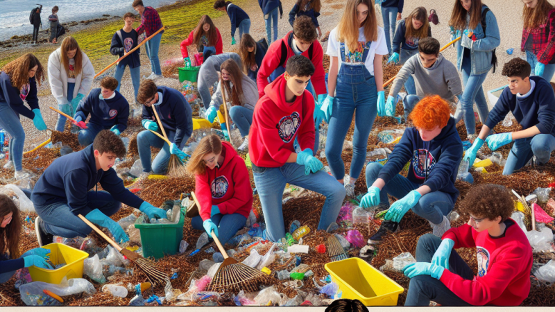 Il coinvolgimento dei ragazzi del Liceo Pantaleo nelle attività di bonifica delle spiagge del litorale di Torre del Greco, con la partecipazione di un ragazzo con sindrome di Asperger