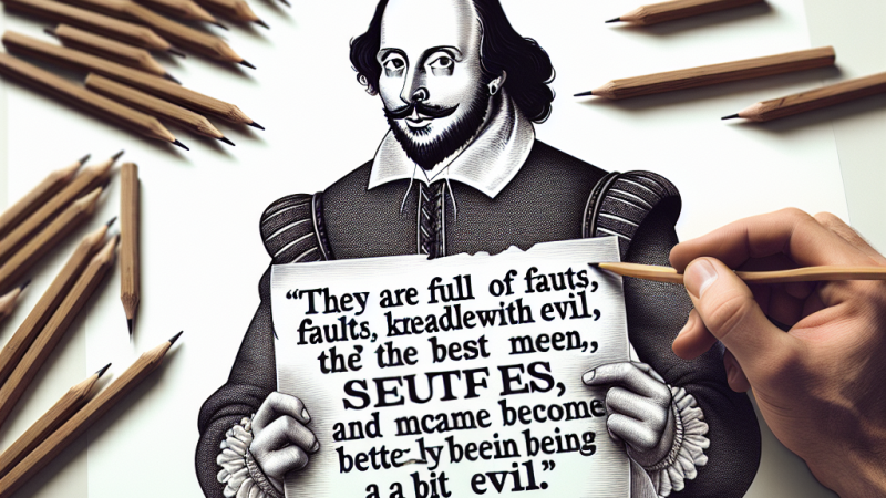 Il commediografo William Shakespeare e il significato della bontà: 'Sono pieni di colpe, impastati di male, sembrano gli uomini migliori, e molti diventano più buoni per essere stati un po' più cattivi'