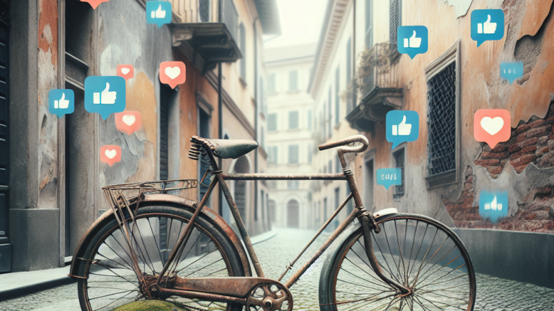 Il ritrovamento della bicicletta abbandonata: il dibattito sui social
