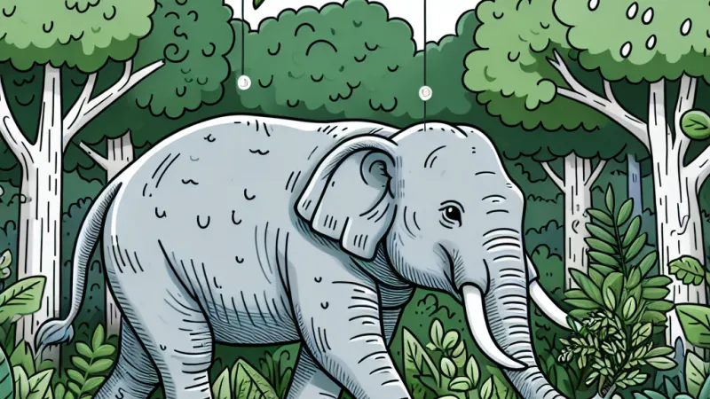 Immedesimarsi in un elefante e raccontare cosa mangia in inglese