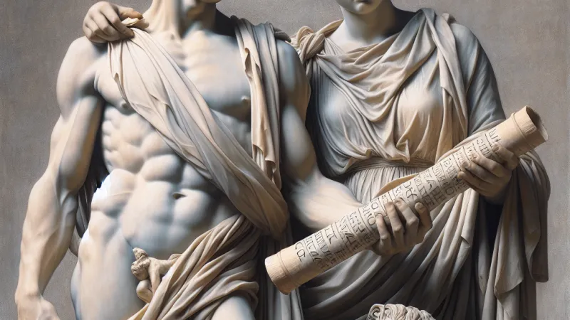 In riferimento alla scultura "Cornelia, madre dei Gracchi", di Jules Cavalier, uno dei due fratelli porta la toga e reca in mano un rotolo di papiro, tipico degli oratori. Perché?