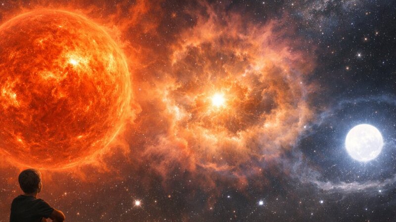 La fase finale di una stella con massa pari a quella del Sole: Cosa succede?