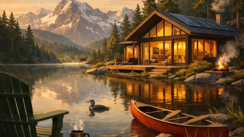 La mia casa dei sogni in Canada immersa nella natura