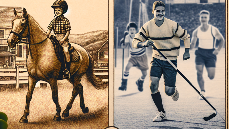 La mia passione per lo sport: dall'equitazione all'atletica leggera.