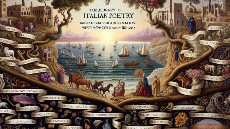 La poesia italiana da Petrarca a Leopardi: attraverso la scuola siciliana, la poesia religiosa e il dolce stil novo