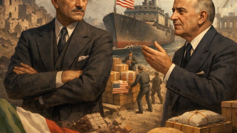 La posizione di Giorgio Almirante e di de Marsanich sul Piano Marshall