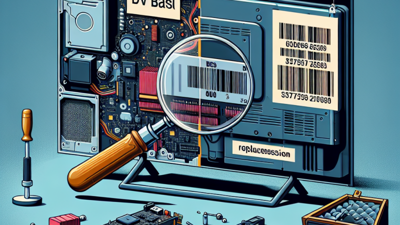 La ricerca di sostituzione di una scheda TV main board: l'importanza della corrispondenza tra codice serigrafato e codice a barre