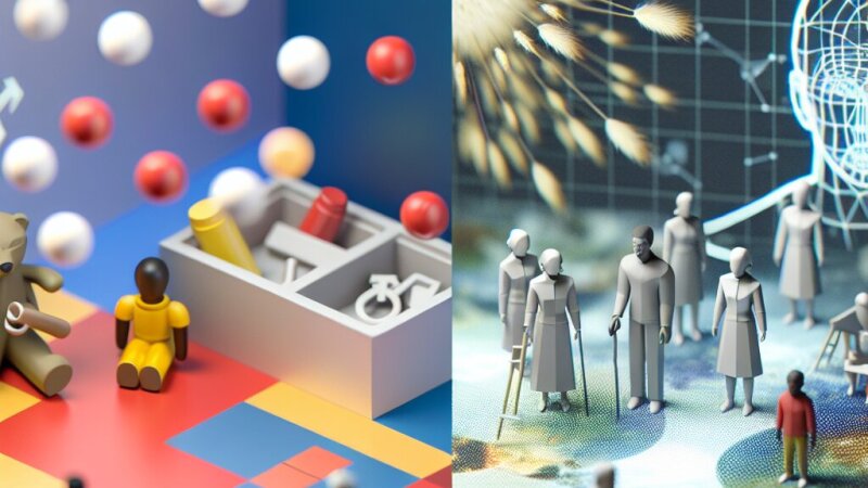 Le differenze tra maschi e femmine: Giocattoli, abbigliamento, professioni, ruoli e comportamenti sociali.