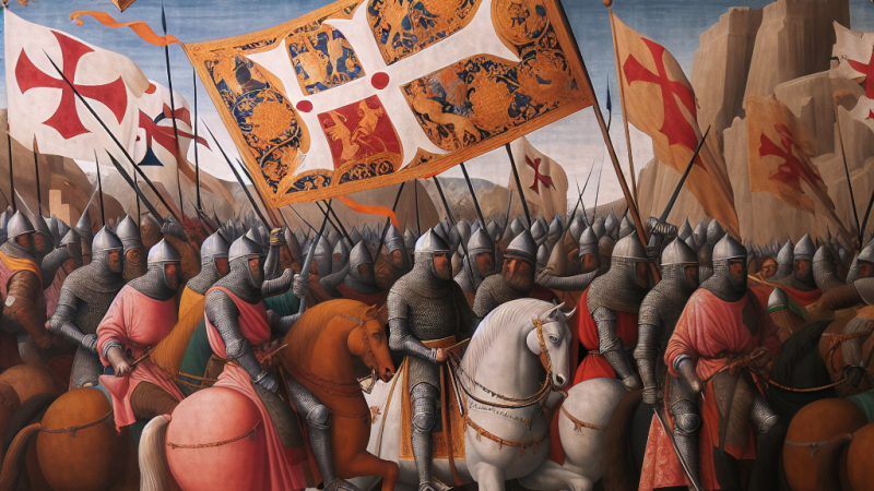 Le figure ottomane utilizzate da Buti negli affreschi per costruire scene di battaglia contrassegnate da vessilli crociati e dallo stemma dei Medici