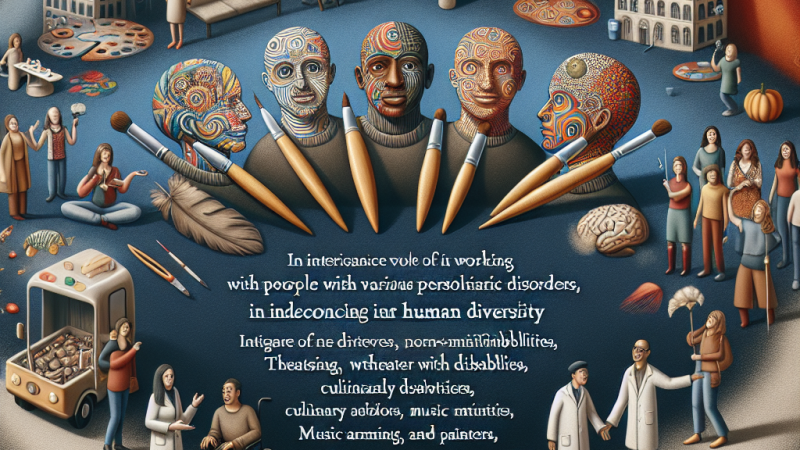Le mie esperienze lavorative con utenti con diverse patologie e disturbi di personalità, integrandoli in ambienti neutri con diverse frequentazioni di persone che fanno volontariato: ragazzi con disabilità, teatro, cucina, musica, pittura