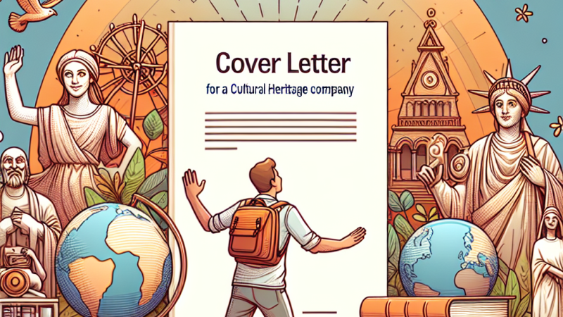 Lettera di presentazione per un'azienda nel settore dei beni culturali