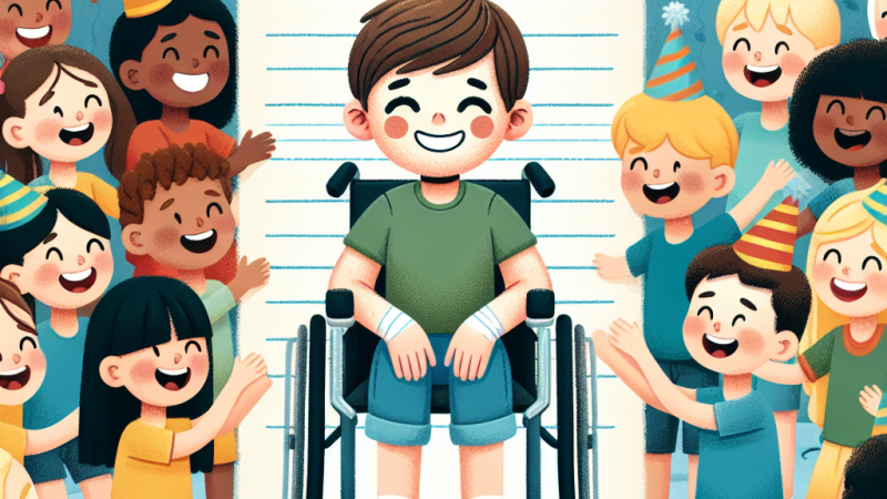 Lettera di un ragazzo disabile di ringraziamento ai suoi compagni di classe per la partecipazione al suo compleanno