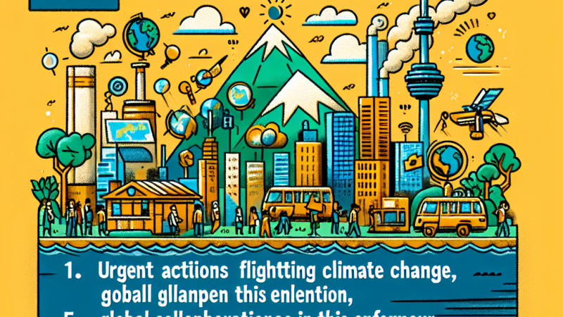 L'Obiettivo 13: Lotta contro il cambiamento climatico e l'adozione delle misure urgenti per combattere il cambiamento climatico e le sue conseguenze, con esempi attuali.