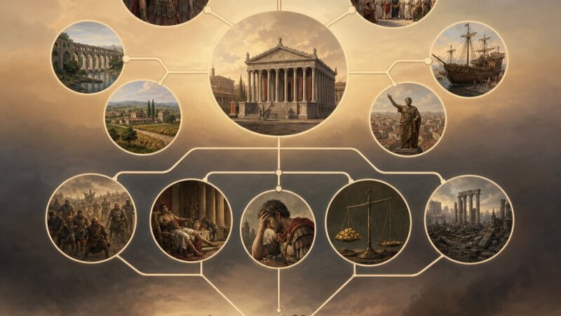Mappa concettuale sull'Impero romano d'Occidente