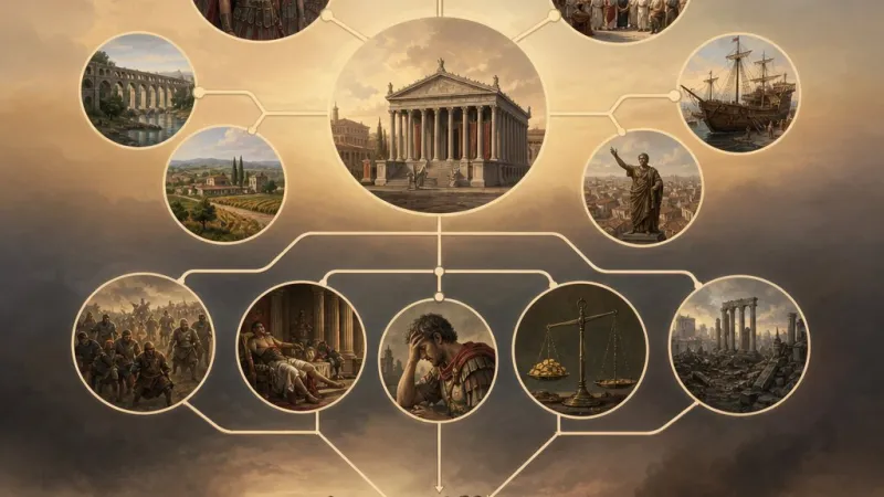 Mappa concettuale sull'Impero romano d'Occidente