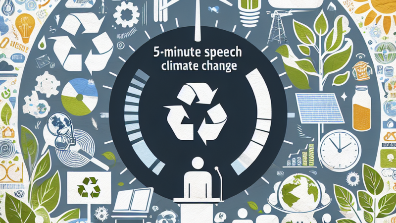 Orazione sul cambiamento climatico della durata di circa 5 minuti