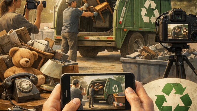 Organizzare un nuovo smaltimento dei rifiuti: video e fotografie degli oggetti da eliminare