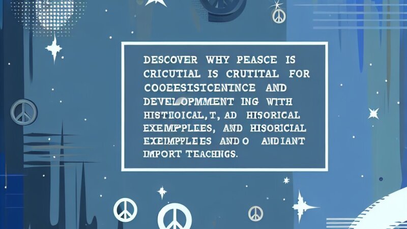 Perché la pace è importante