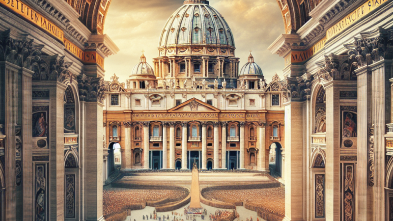 Presentazione della Basilica di San Pietro e della piazza antistante