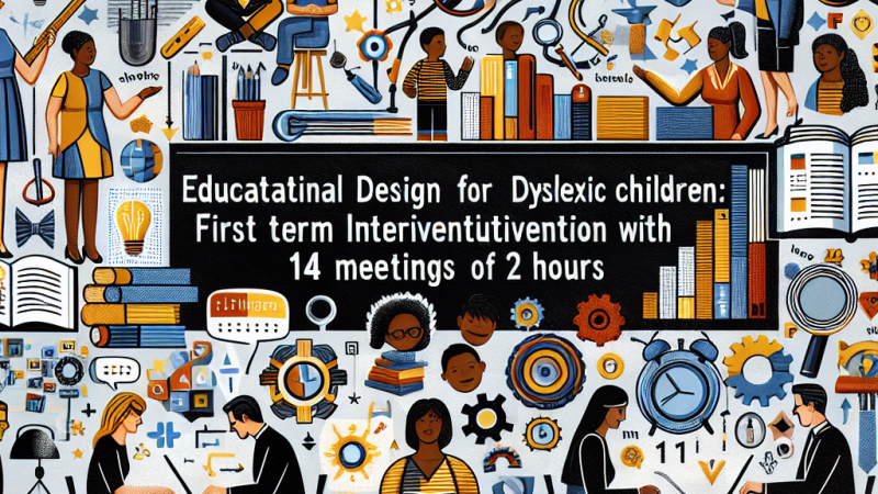 Progettazione educativa per ragazzi dislessici: Intervento del primo quadrimestre con 14 incontri di 2 ore