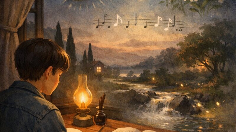 Riassunto del contenuto e analisi della metrica del componimento 'La mia sera' di Giovanni Pascoli