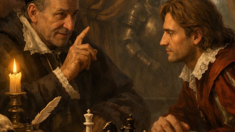 Schema sintetico degli avvenimenti del capitolo 18 con particolare attenzione al colloquio tra il conte zio e Attilio